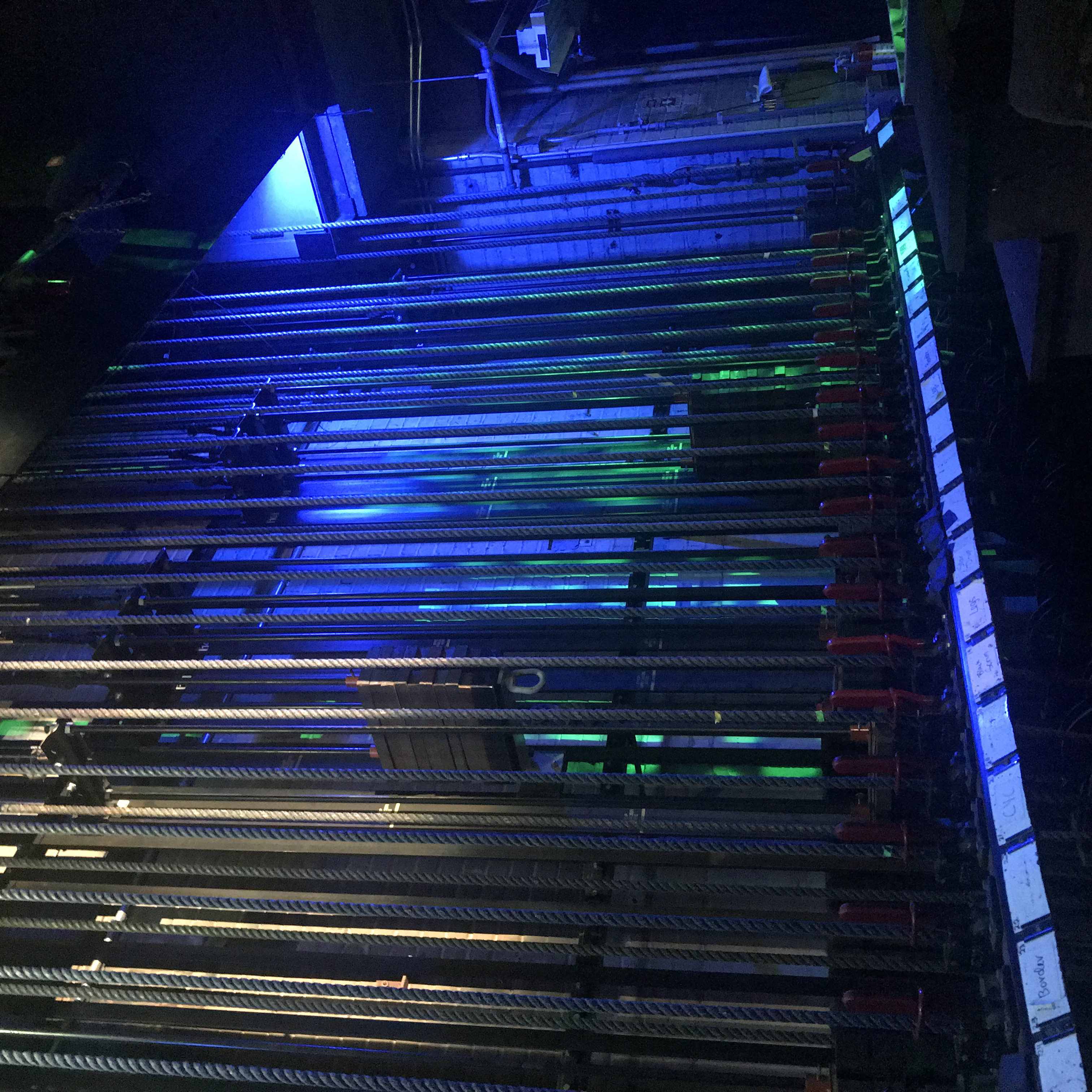 Lights on Ropes in Randall Theater